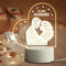 To My Husband  Acrylic Frame USB-Powered Night Lamp with Romantic Message